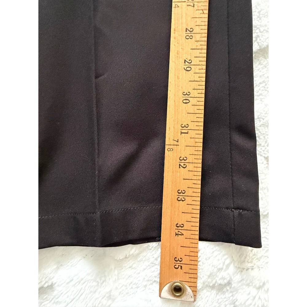 Haggar Cool 18 Pro Mens Pants 35x34 Black Classic Fit Pleated Dress Trousers - Picture 9 of 11